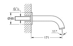 Vòi Tắm Gắn Tường Đức Grohe 13139GL3 3