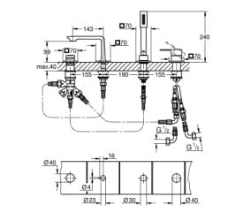 Vòi Sen Bồn Tắm Gắn Bồn Đức Grohe 2000801D 3
