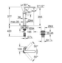 Vòi Chậu Lavabo Nóng Lạnh 1 Lỗ Đức Grohe 23403DL1 3