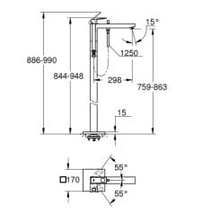 Vòi Sen Bồn Tắm Đặt Sàn Đức Grohe 23672AL1 3