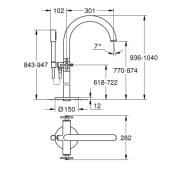 Vòi Sen Bồn Tắm Đặt Sàn Đức Grohe 25044EN3 3