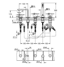 Vòi Sen Bồn Tắm Gắn Bồn Đức Grohe 25221DL1 3