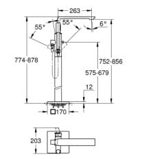 Vòi Sen Bồn Tắm Đặt Sàn Đức Grohe 25222DL1 3