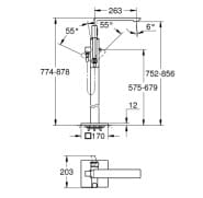 Vòi Sen Bồn Tắm Đặt Sàn Đức Grohe 25222GN1 3