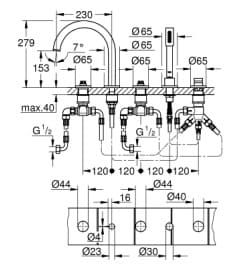 Vòi Sen Bồn Tắm Gắn Bồn Đức Grohe 25224000 3
