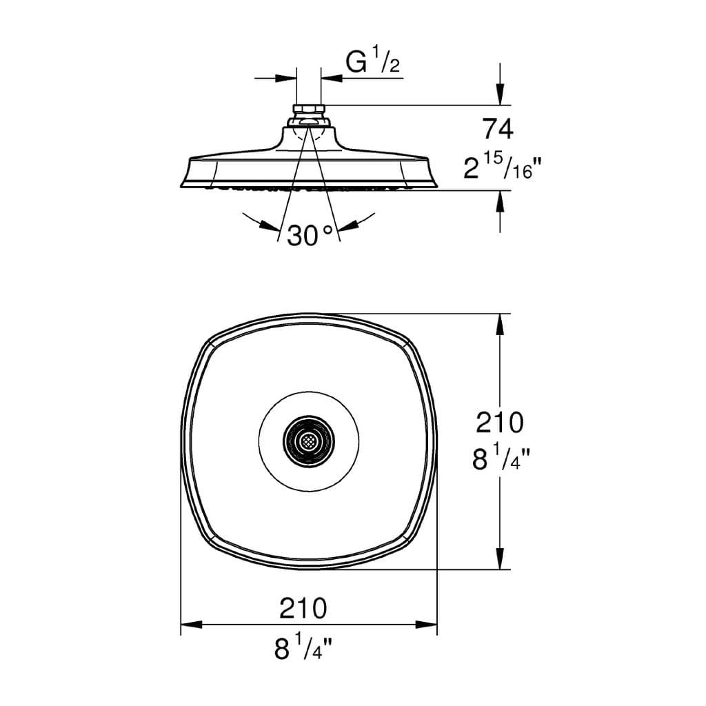 Bát Sen Tắm Gắn Trần Đức Grohe 26473000 3