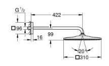 Bát Sen Tắm Gắn Tường Đức Grohe 26564GL0 3