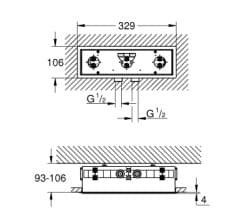 Bát Sen Tắm Gắn Trần Đức Grohe 26739000 3