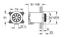 Bát Sen Tắm Gắn Trần Đức Grohe 26802A00 3