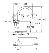 Vòi Sen Bồn Tắm Đặt Sàn Đức Grohe 32653GL3 3