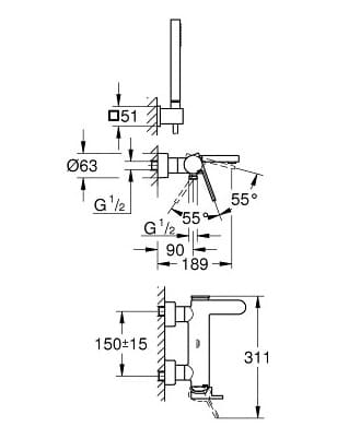 Sen Tắm Nóng Lạnh Đức Grohe 33547003 3
