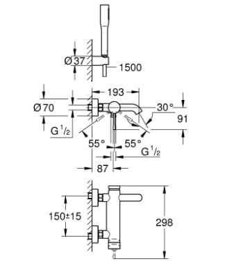 Sen Tắm Nóng Lạnh Đức Grohe 23413002 3