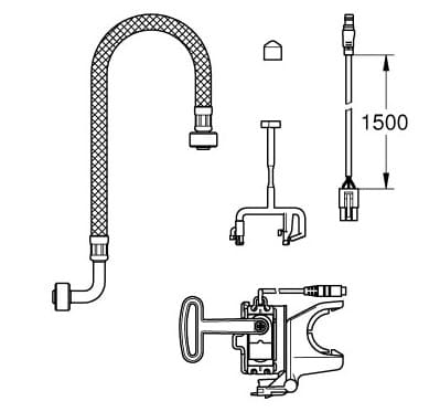 Bộ Cảm Ứng Cho Bồn Cầu Treo Tường Đức Grohe 46944001 3